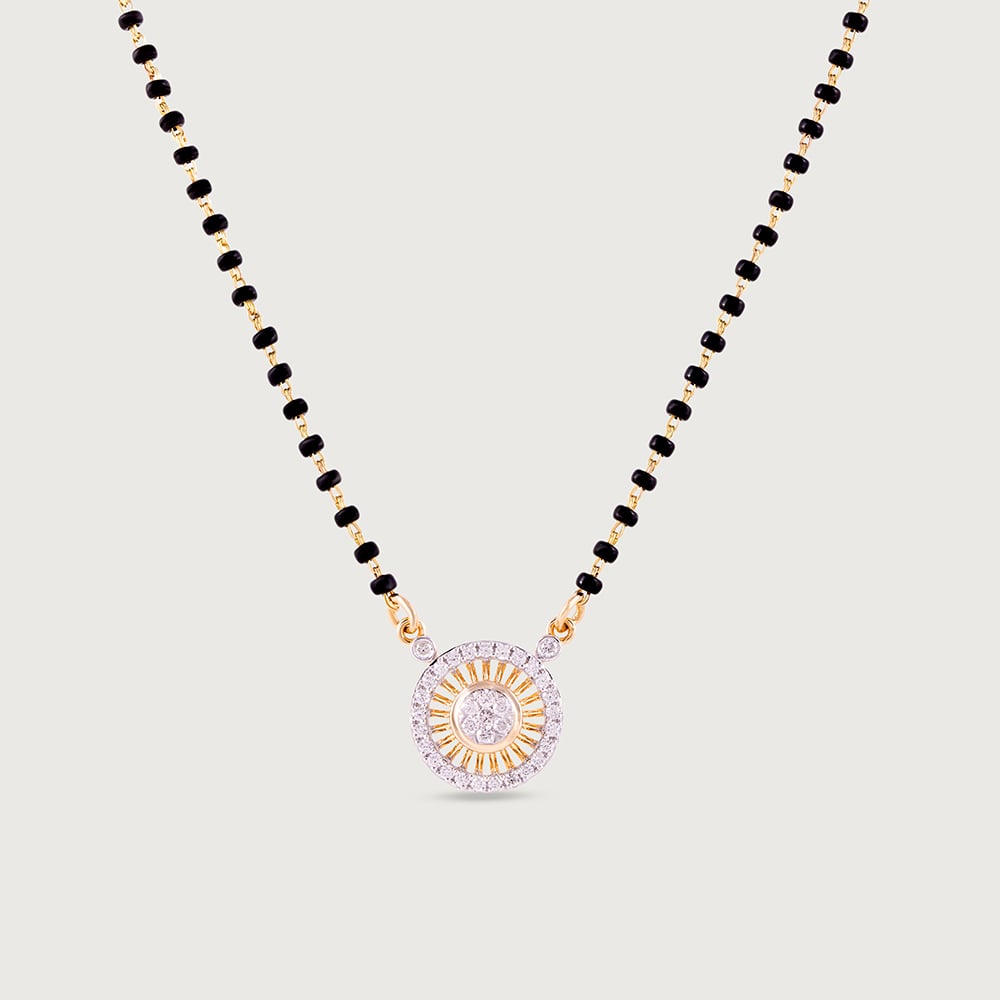 Aurora Glow Gold and Diamond Mangalsutra,,hi-res image number null