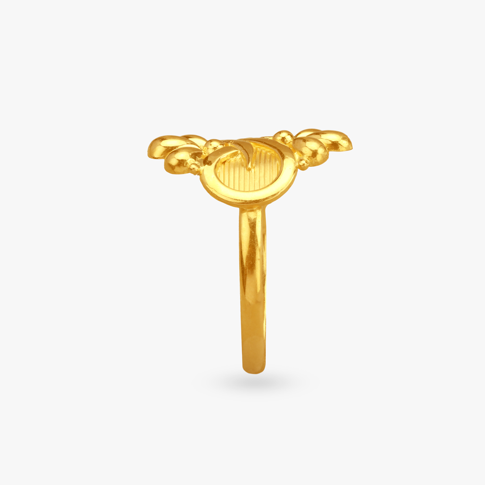 Majestic Bloom Gold Finger Ring,,hi-res image number null
