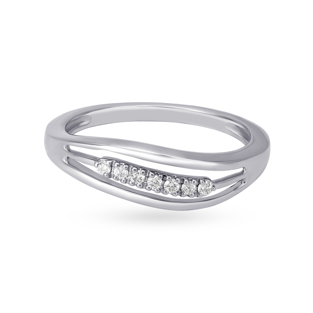 Dainty Platinum and Diamond Ring,,hi-res image number null