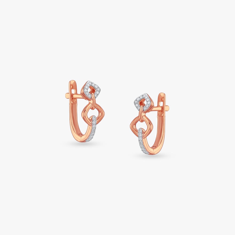

Duo Dimension Diamond Hoop Earrings
