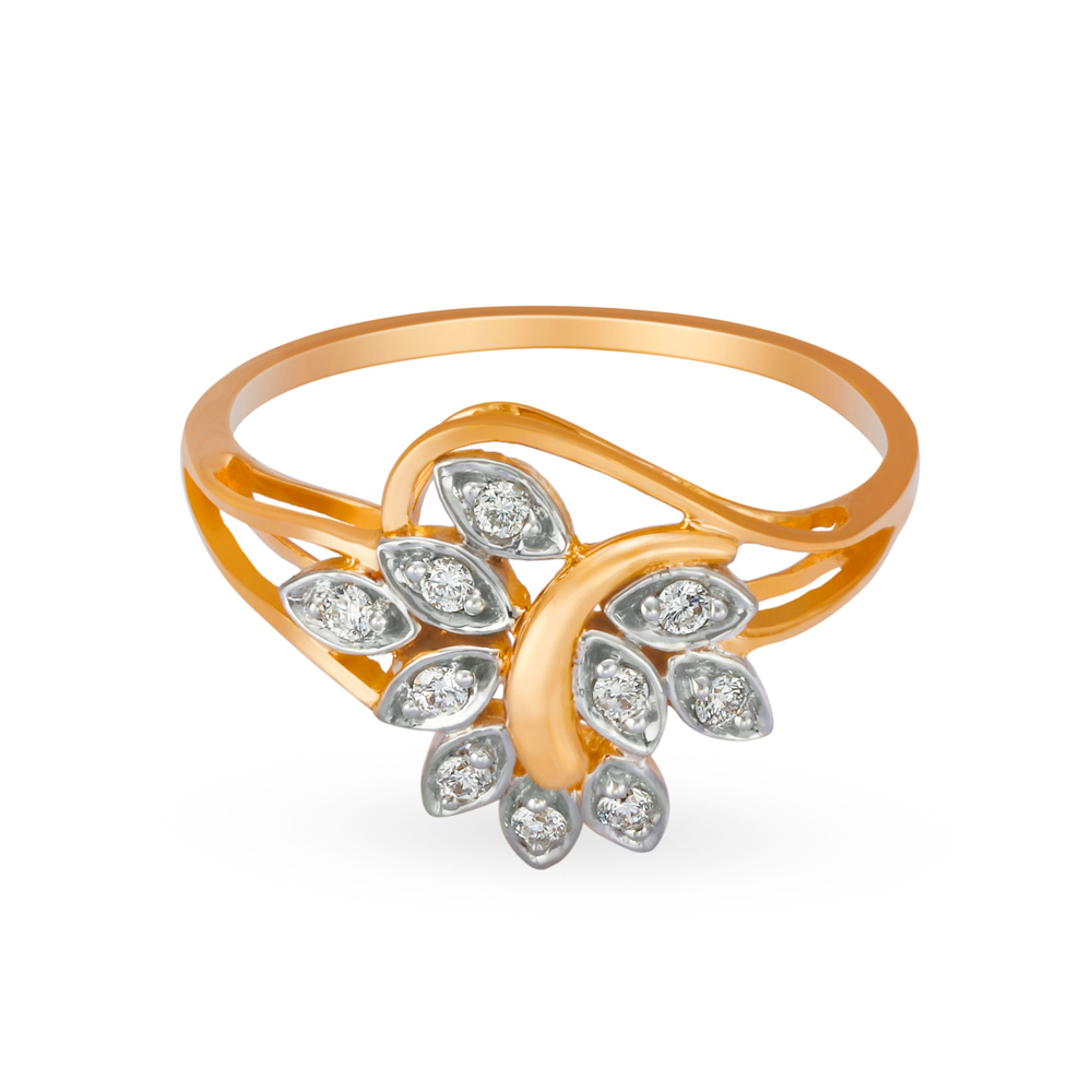Ethereal Nature Inspired Diamond Midi Ring,,hi-res image number null