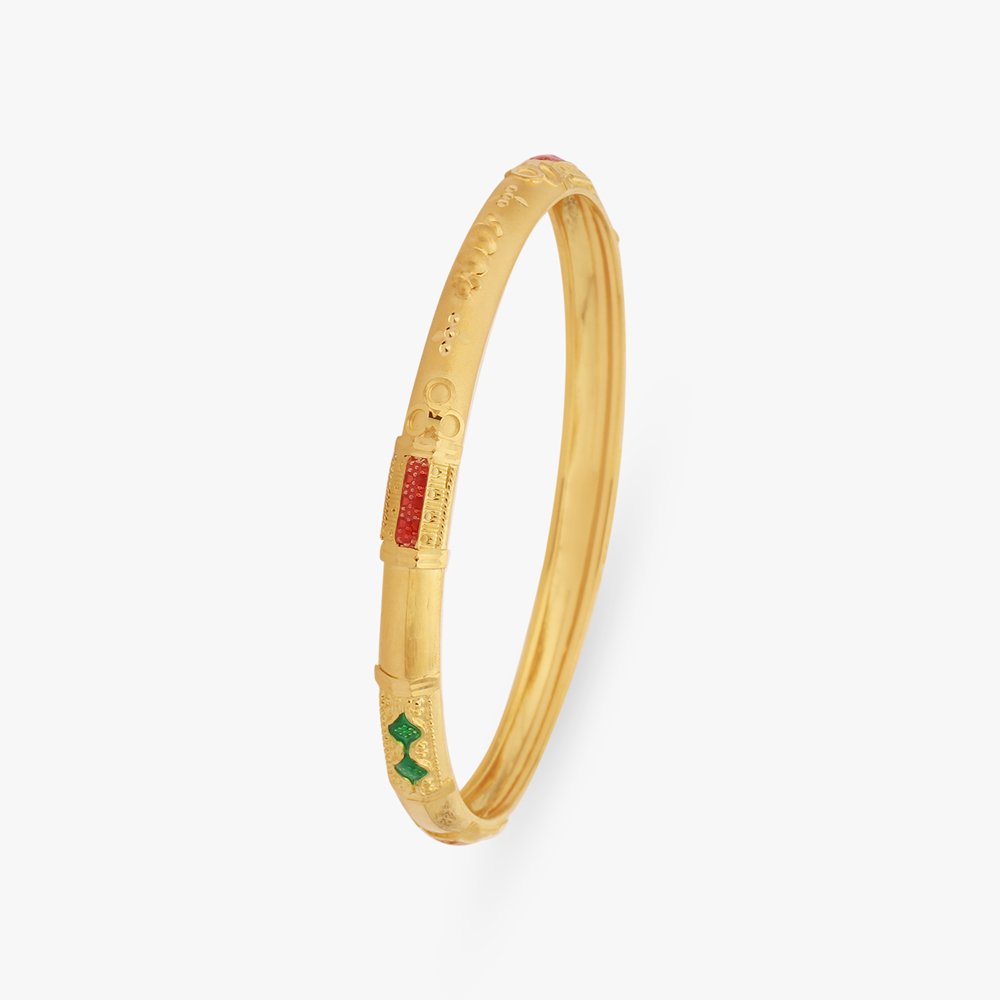Enamel Gold Bangles,,hi-res image number null