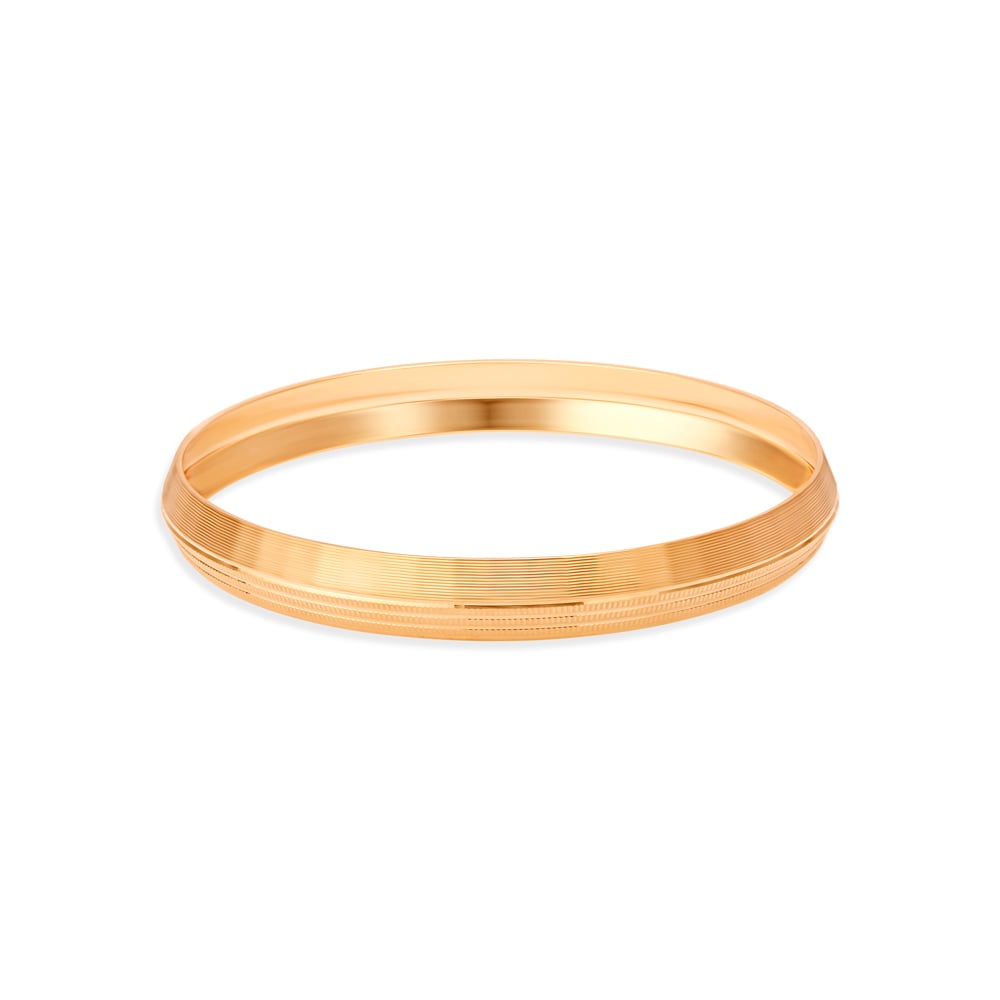 21K Yellow Gold AU Finja Rhodium Curve Baby Bangle