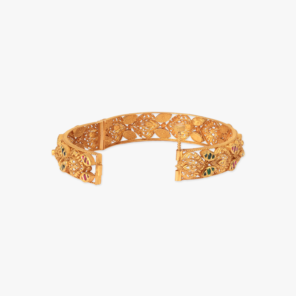 Floral Regalia Gold Bangles,,hi-res image number null