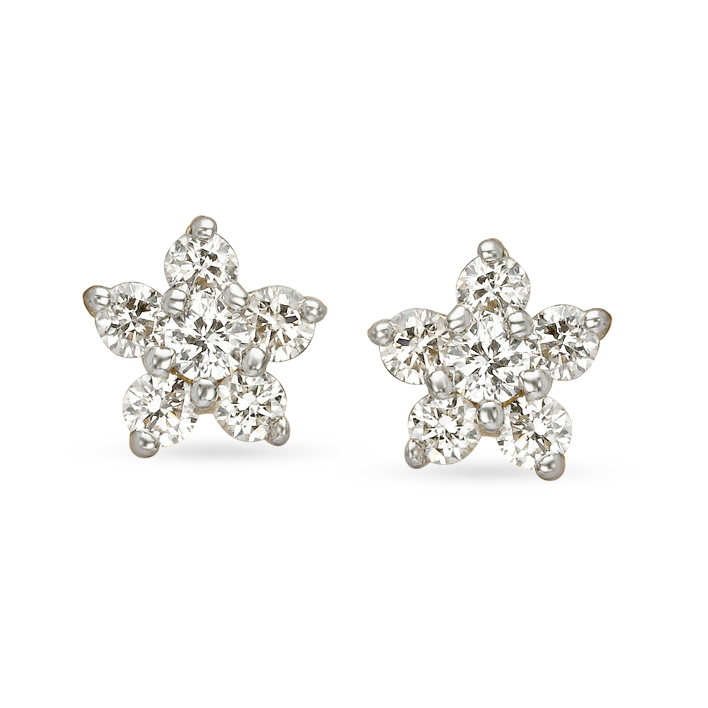 Starry Gold and Diamond Stud Earrings,,hi-res image number null