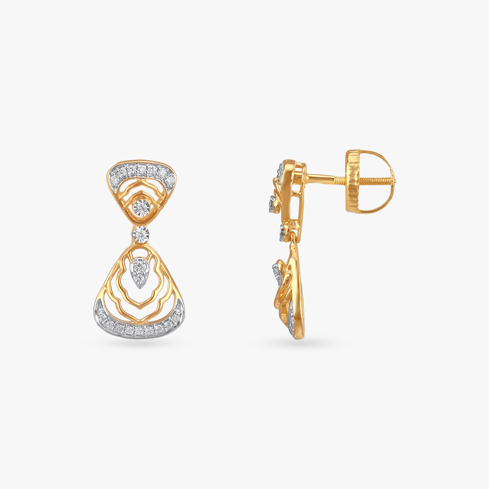 

Retro Shine Diamond Drop Earrings