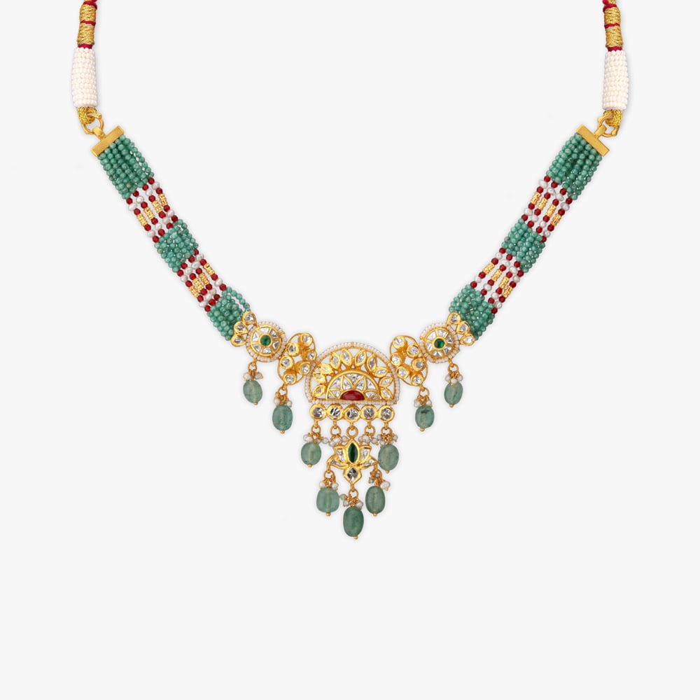 Meadow Drapery Gold Necklace Set,,hi-res image number null