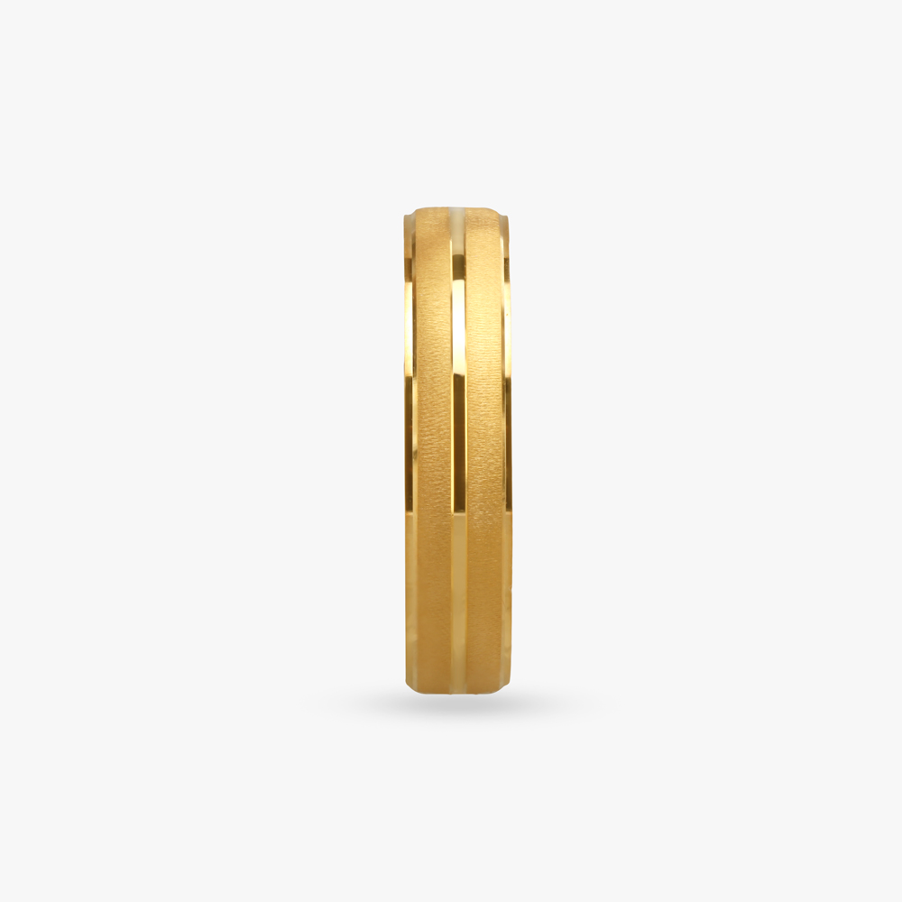 Stylish Modern Men's Gold Finger Ring,,hi-res image number null