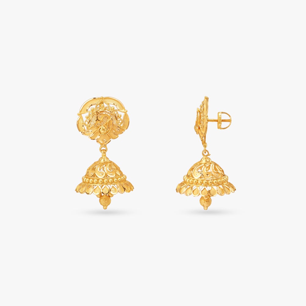 Blissful Peacock Gold Jewellery Set,,hi-res image number null