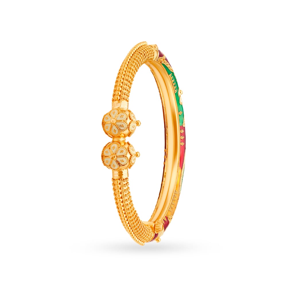 Colourful Royal Gold Bangle,,hi-res image number null