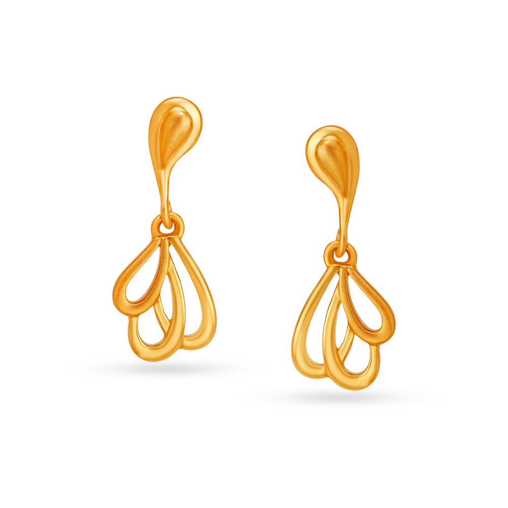 Fancy Gold Drop Earrings