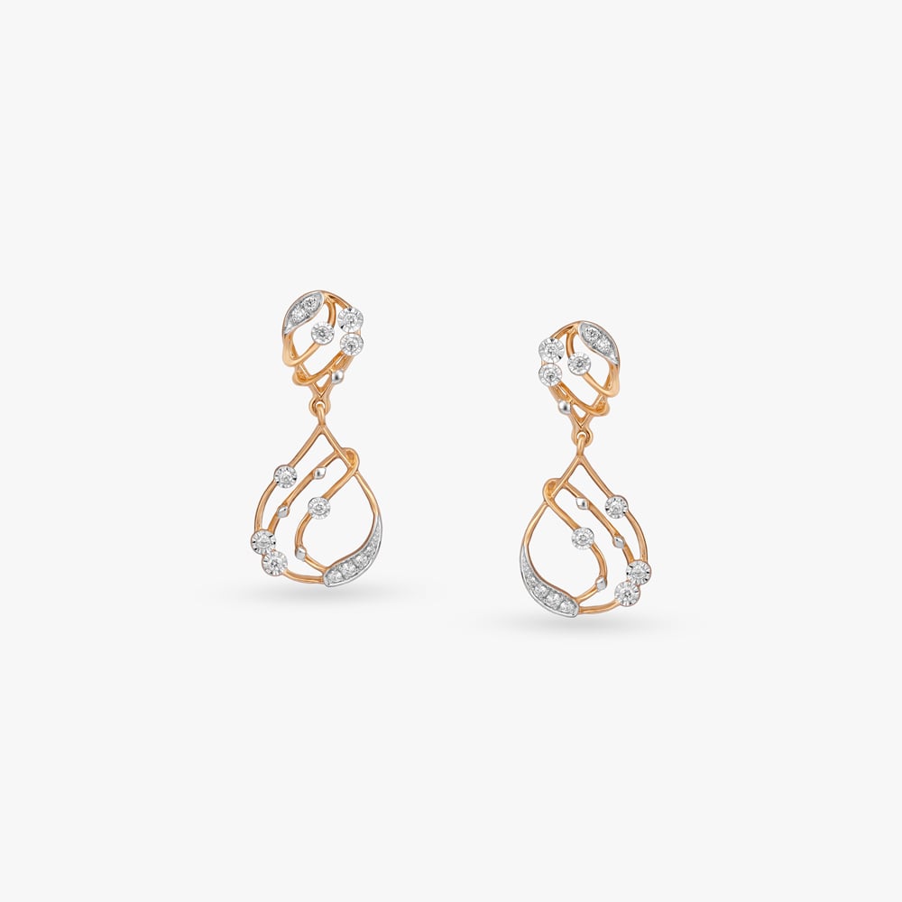 

Sparkling Dewdrop Diamond Drop Earrings