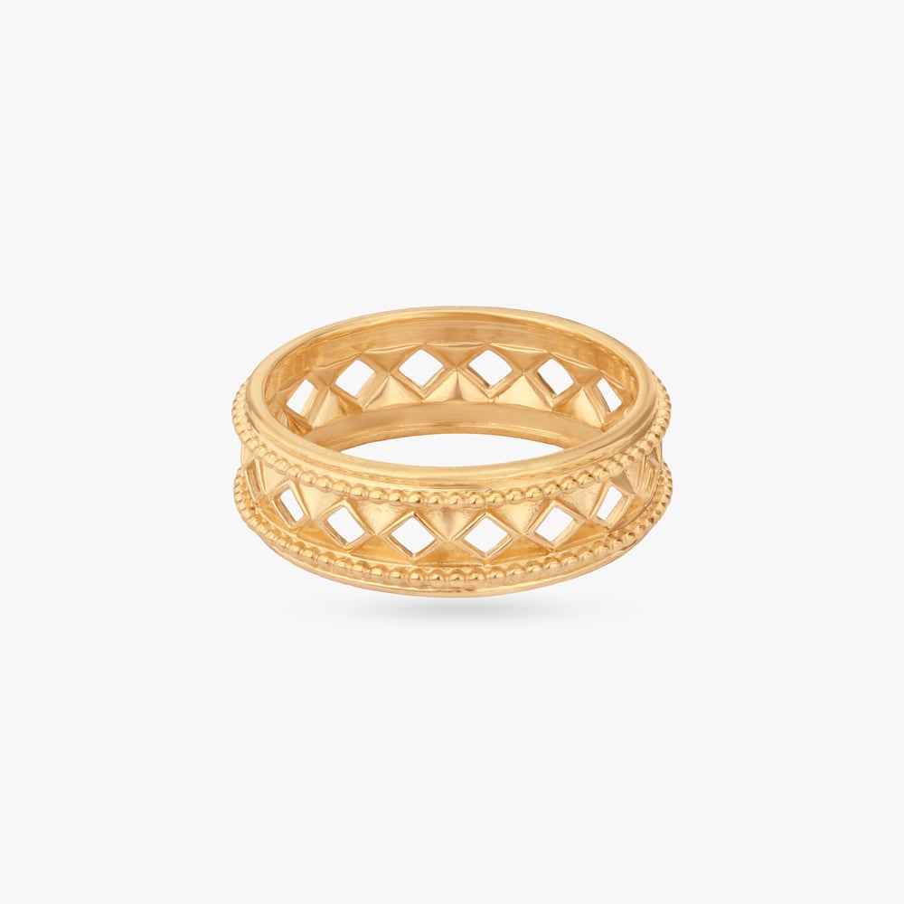 Geometric Cutout Gold Ring,,hi-res image number null