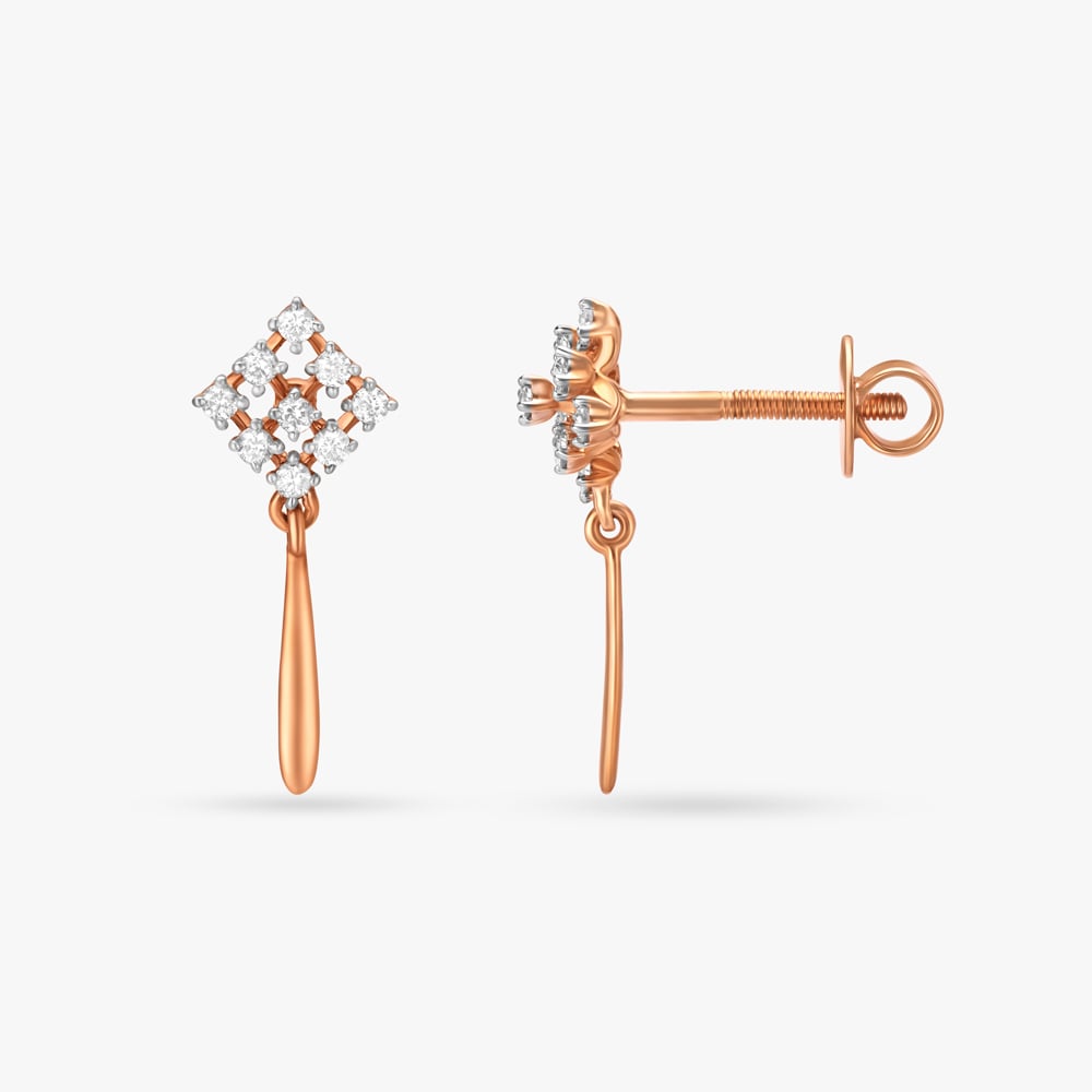 Slender Elegance Diamond Drop Earrings,,hi-res image number null
