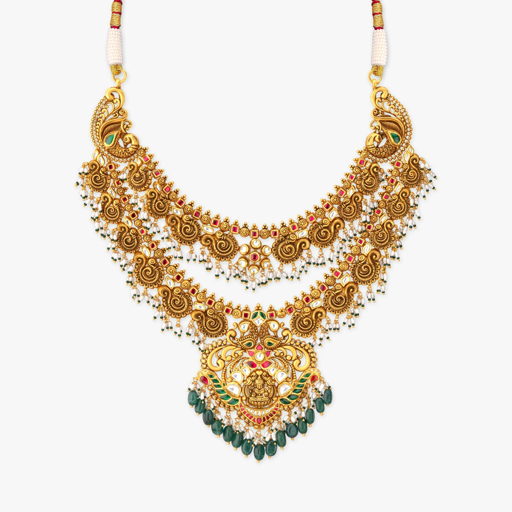 Celestial Plume Gold Necklace Set,,hi-res image number null