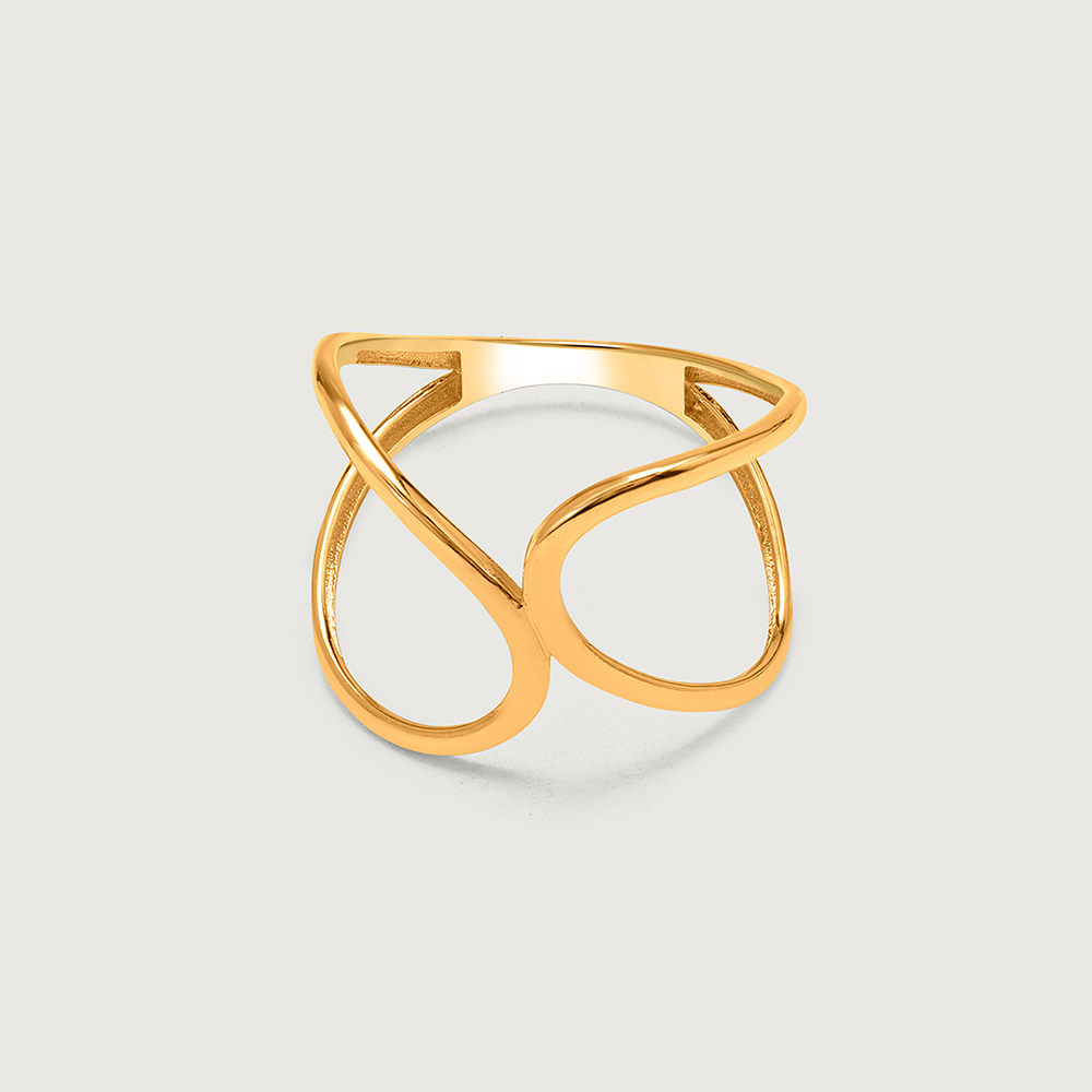 Entwined Elegance 18KT Gold Finger Ring,,hi-res image number null