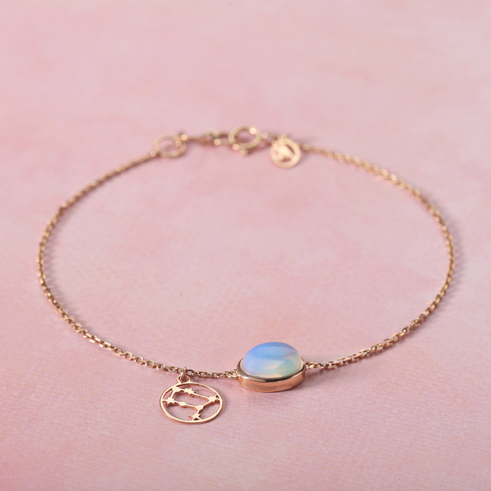 14KT Gemini Birthstone Yellow Gold Bracelet,,hi-res image number null