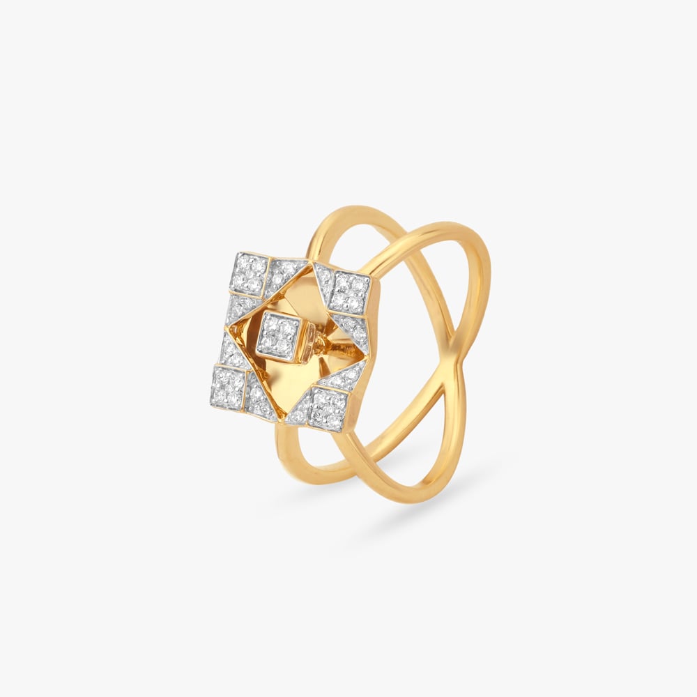 Prism Grid Diamond Finger Ring,,hi-res image number null
