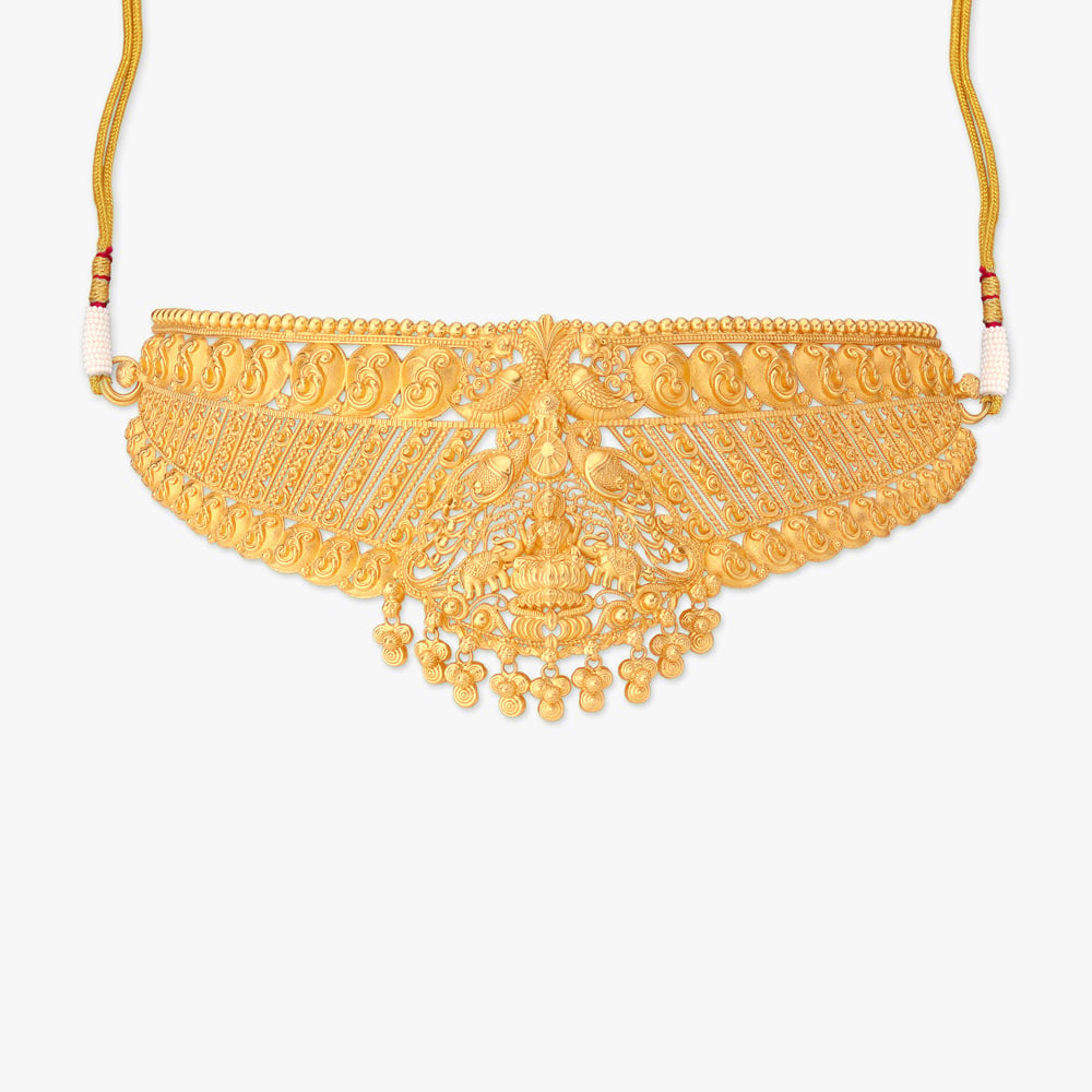 Ornate Bird Gold Necklace,,hi-res image number null