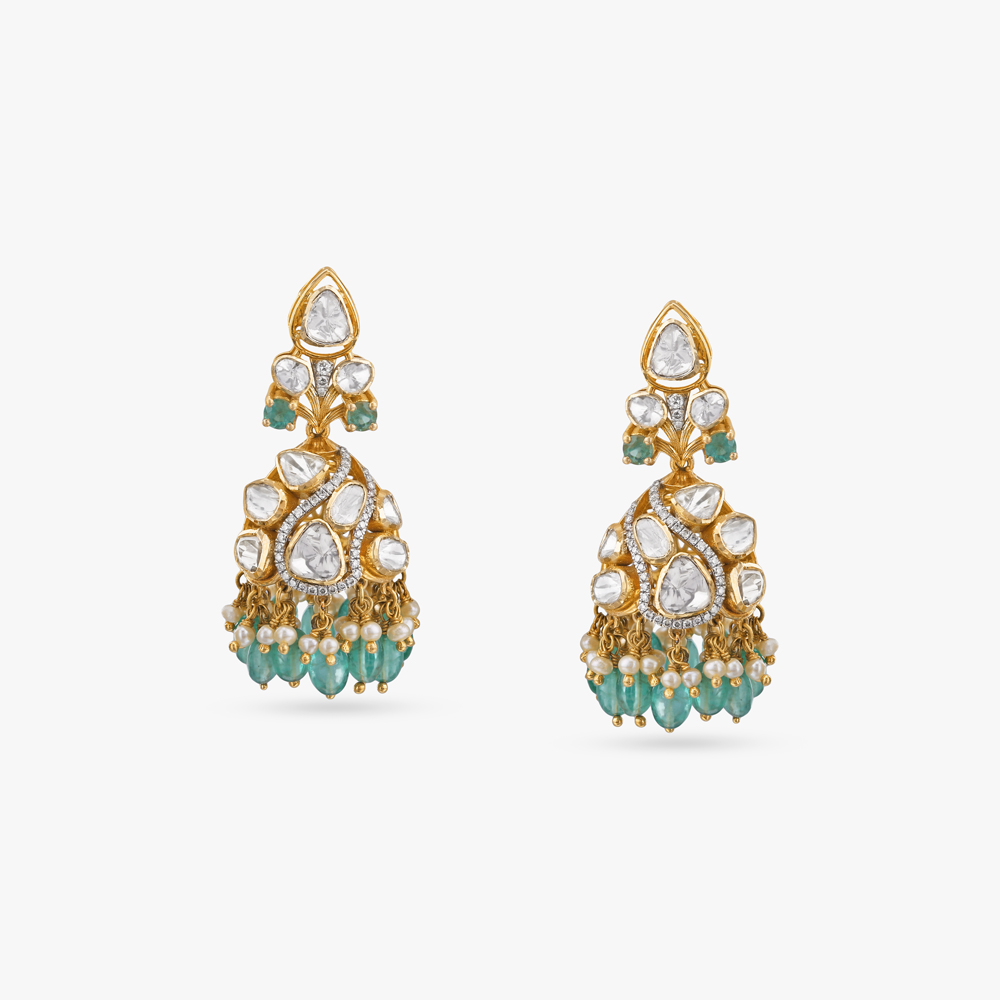 Ornate Glow Diamond Jhumka Earrings,,hi-res image number null