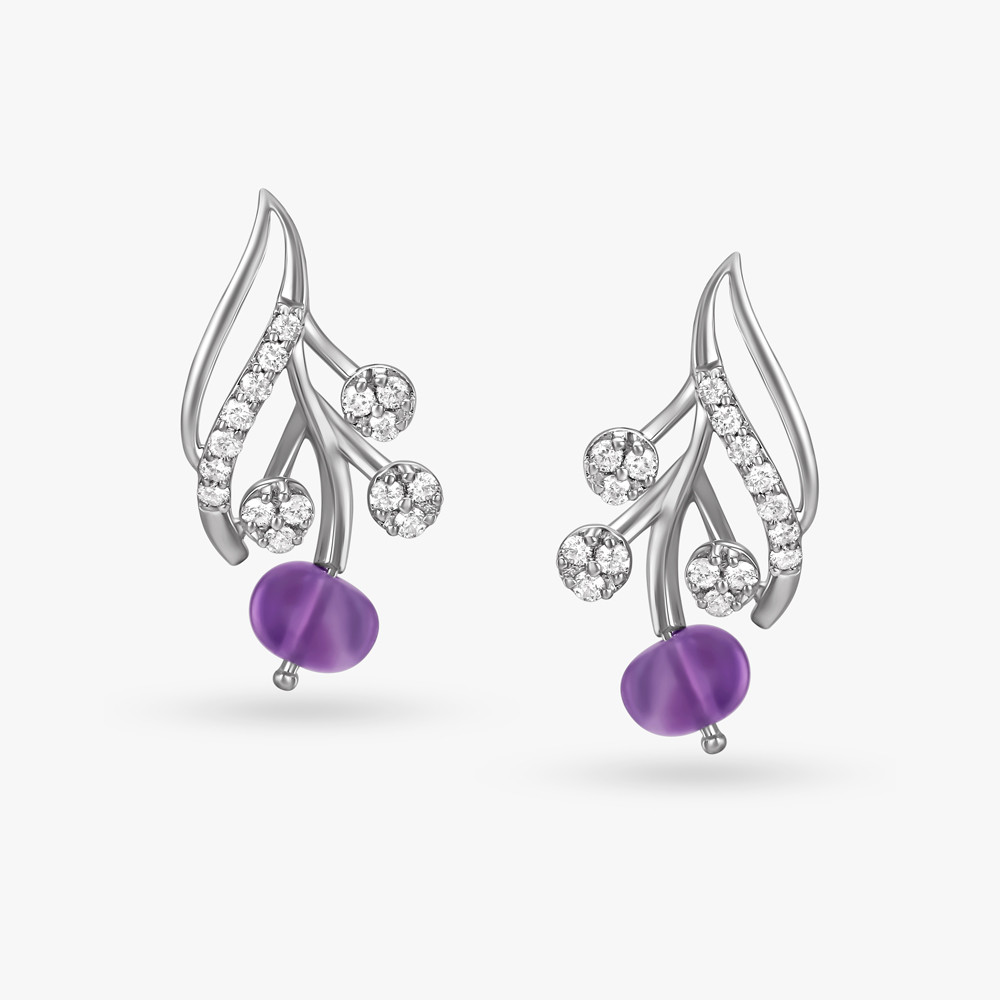 Lively Lavender Stud Earrings