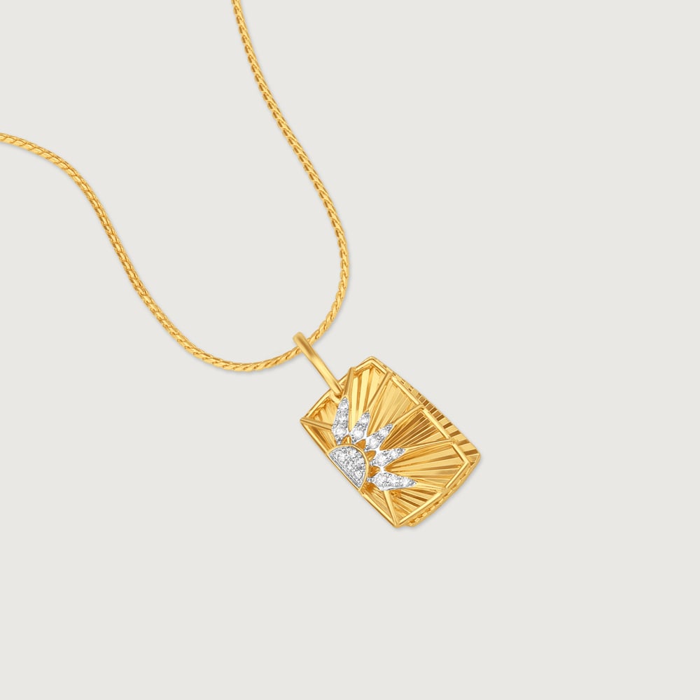 Solar Edge Diamond Pendant,,hi-res image number null
