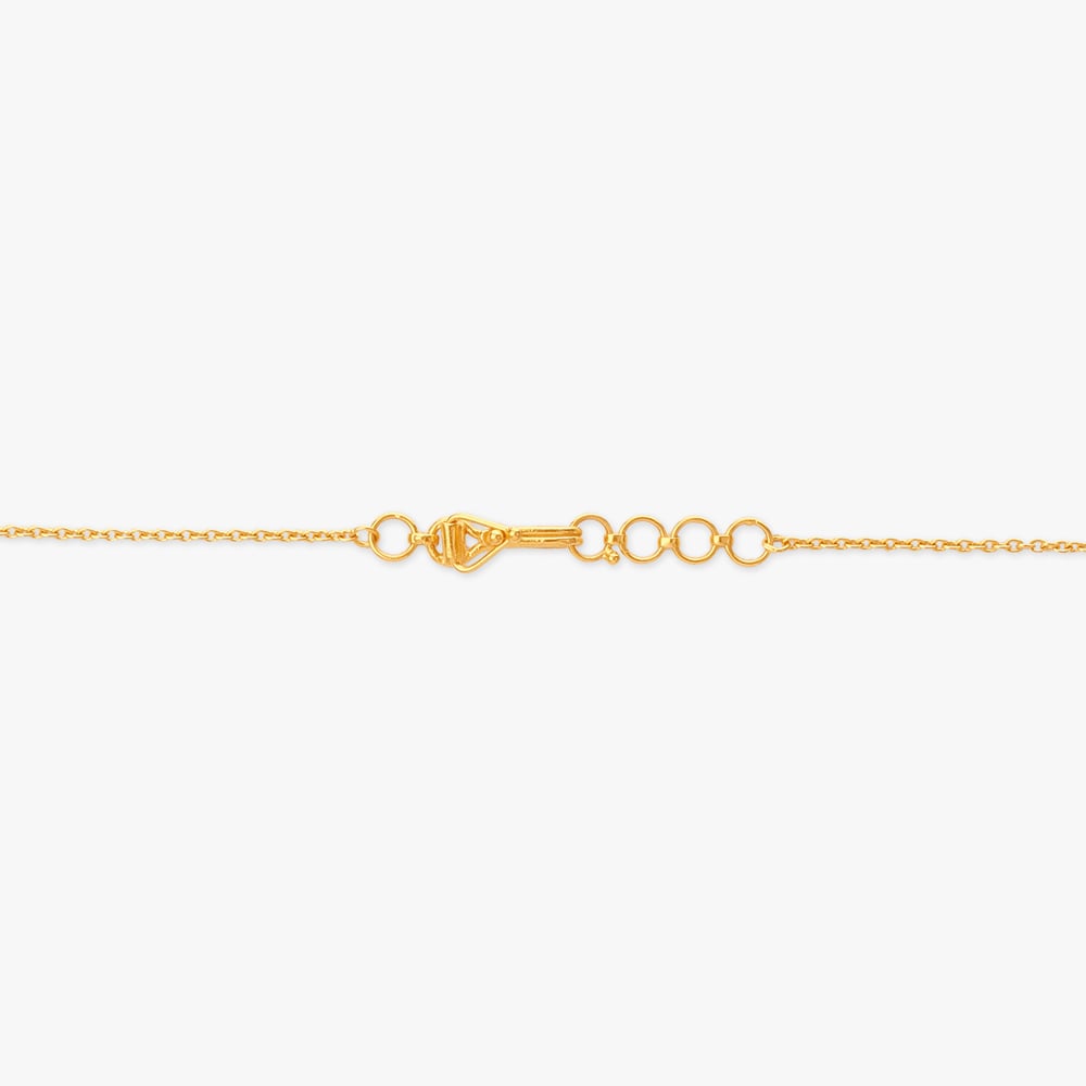 Playful Petal Gold Pendant with Chain and Earrings Set,,hi-res image number null