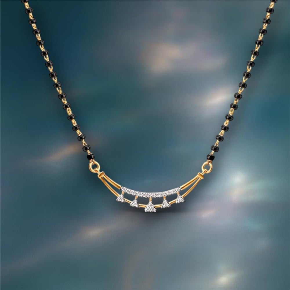 Elegant Beginnings Diamond Mangalsutra,,hi-res image number null