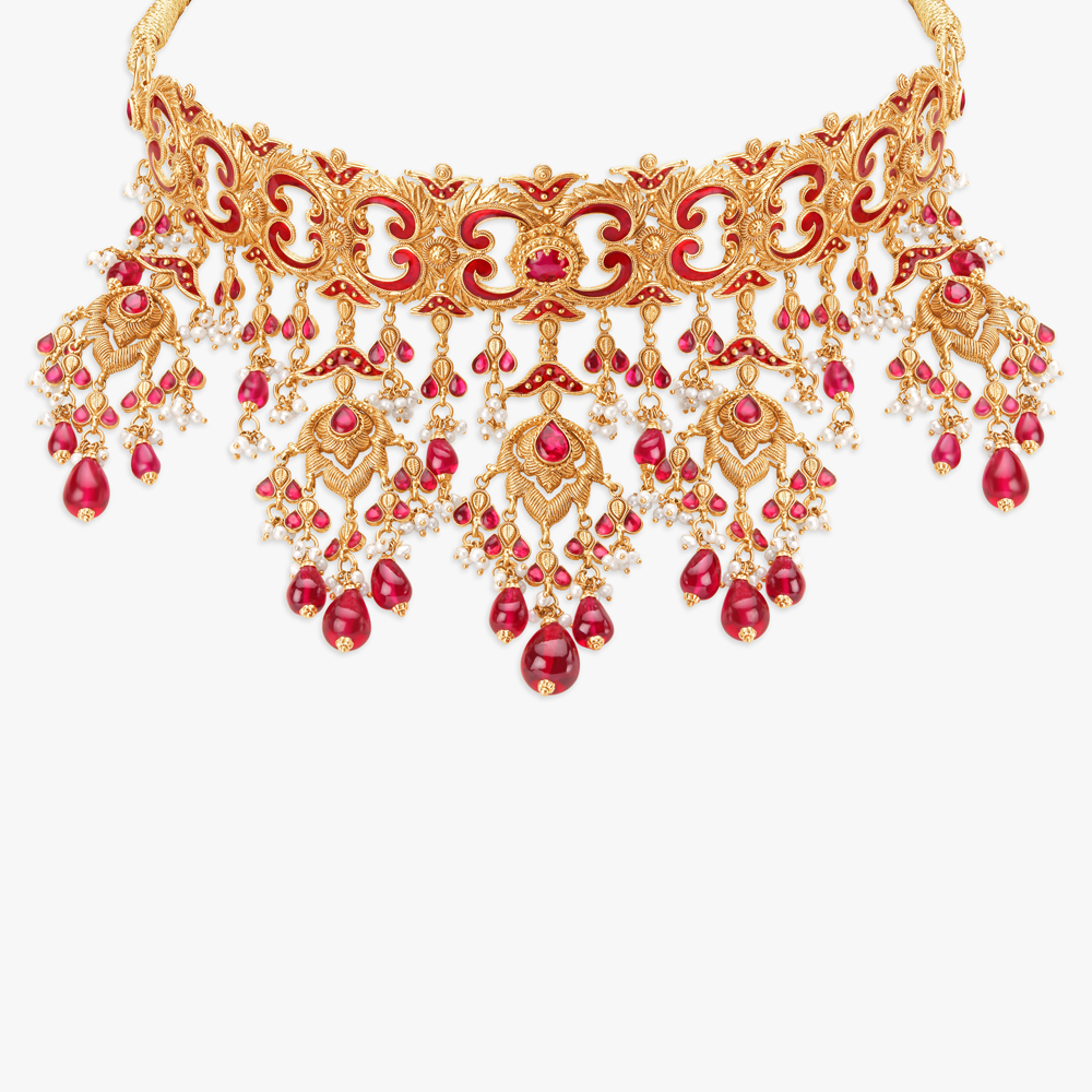Royal Grandeur Gold Necklace Set,,hi-res image number null