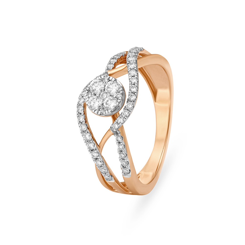 

Floral Halo Diamond Finger Ring