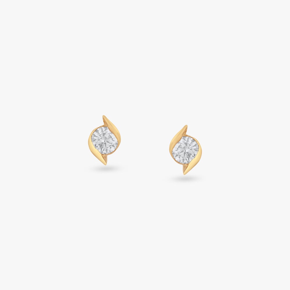 Swirl Embrace Diamond Stud Earrings,,hi-res image number null