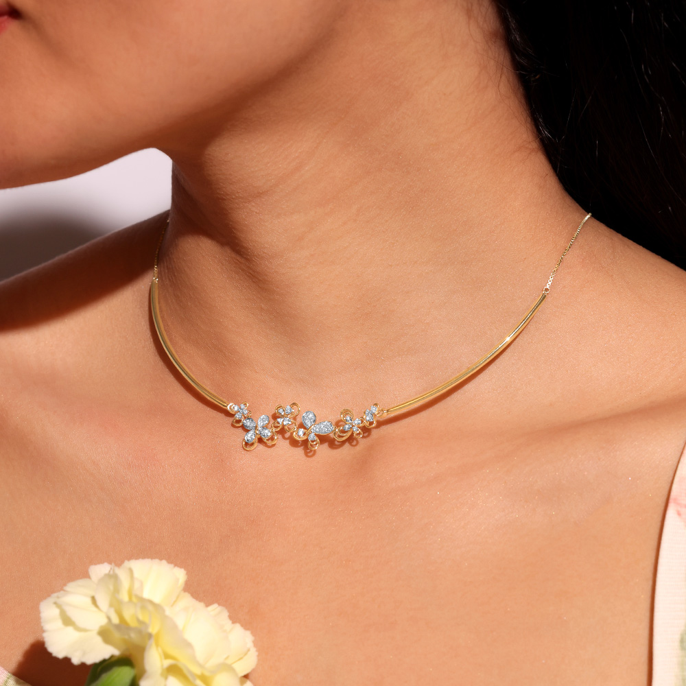 Butterfly Garden Diamond Necklace,,hi-res image number null
