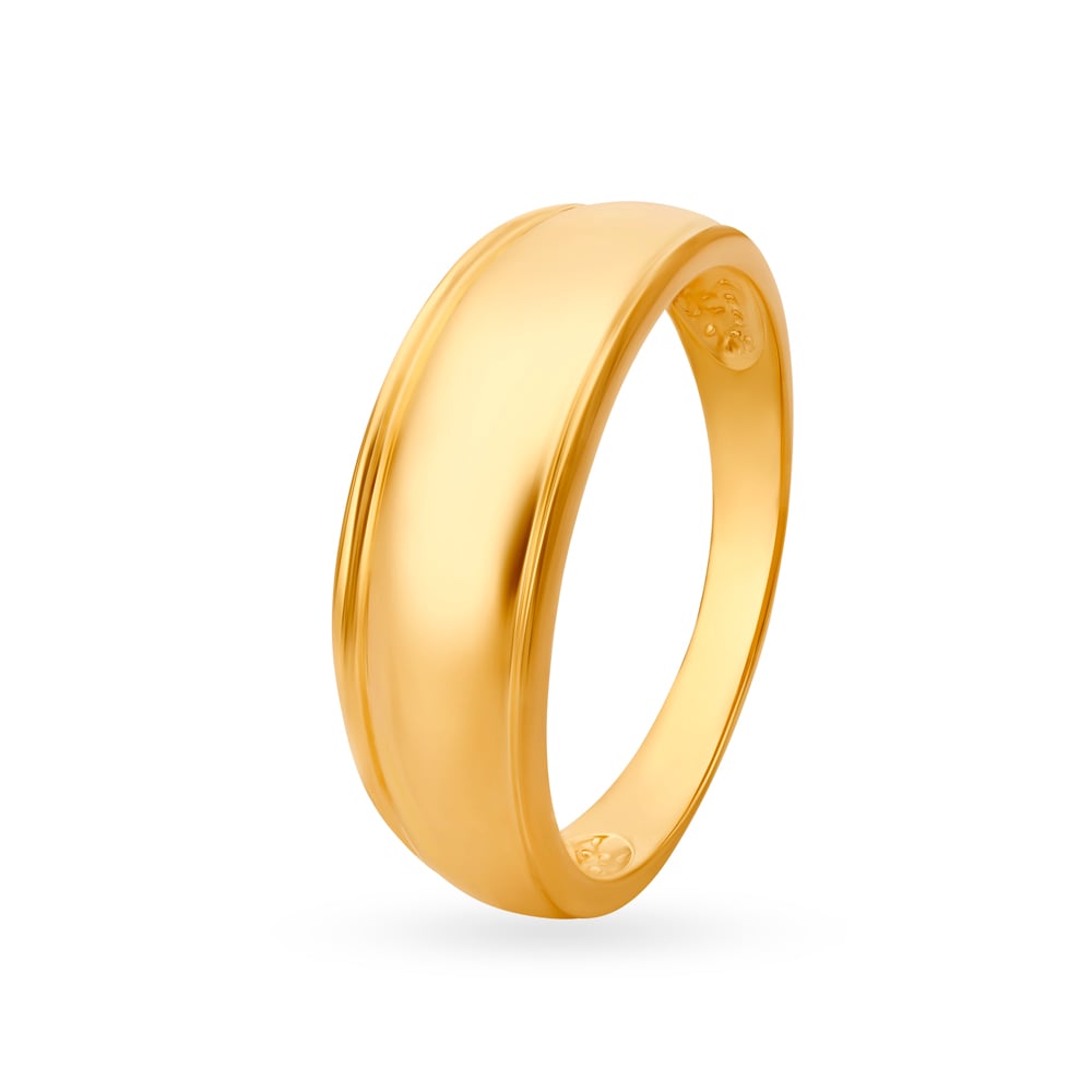 Lustrous Minimalistic Gold Ring for Men,,hi-res image number null