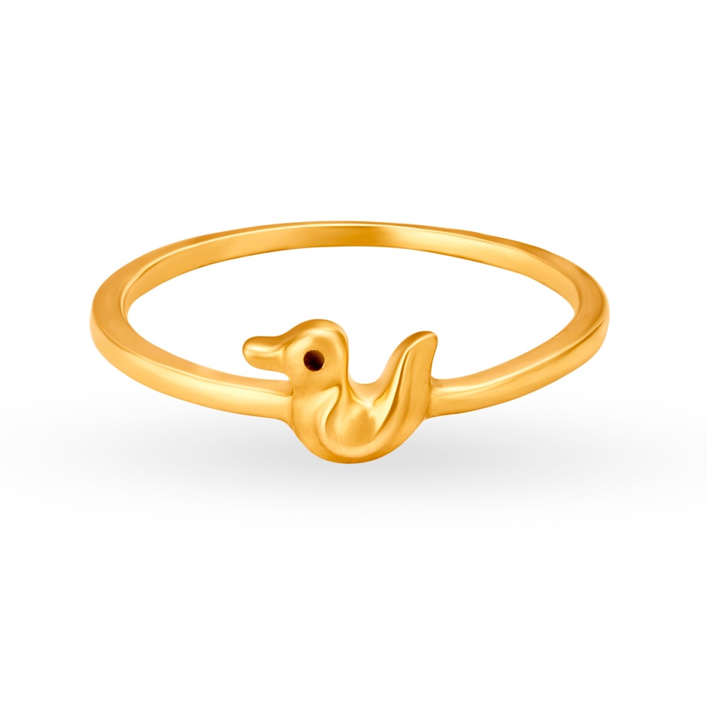 Cute Duck Gold Finger Ring for Kids,,hi-res image number null