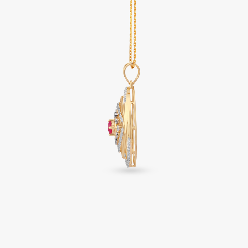 Inner Halo Diamond Pendant and Earrings Set,,hi-res image number null