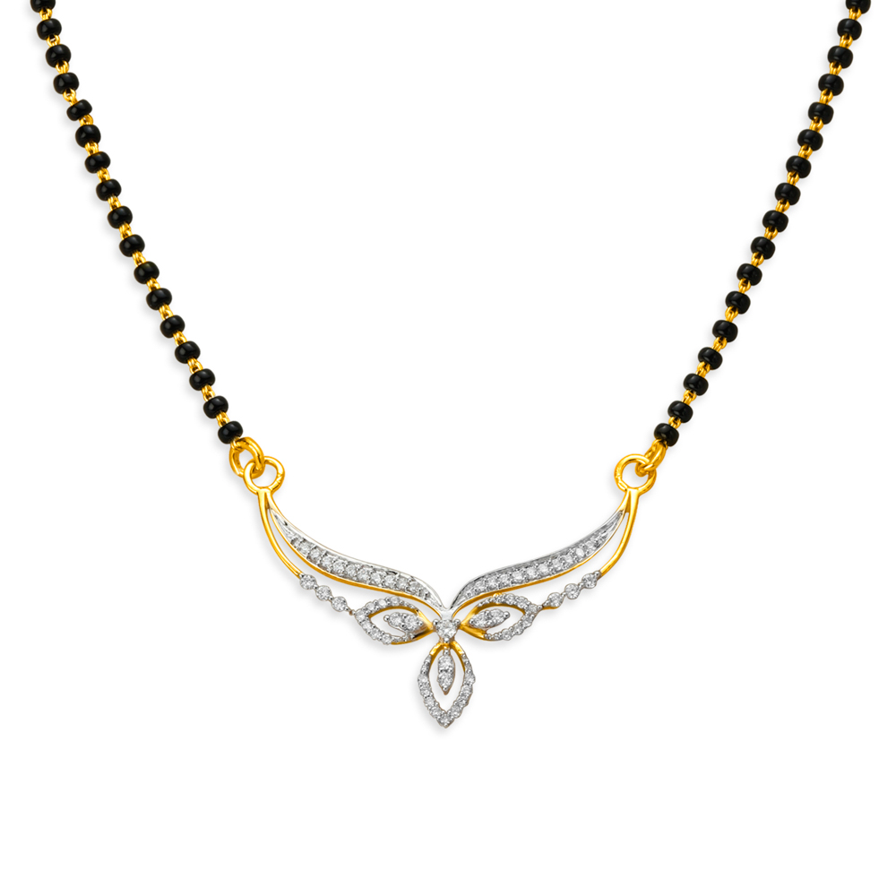 Vines and Floral Diamond Mangalsutra,,hi-res image number null