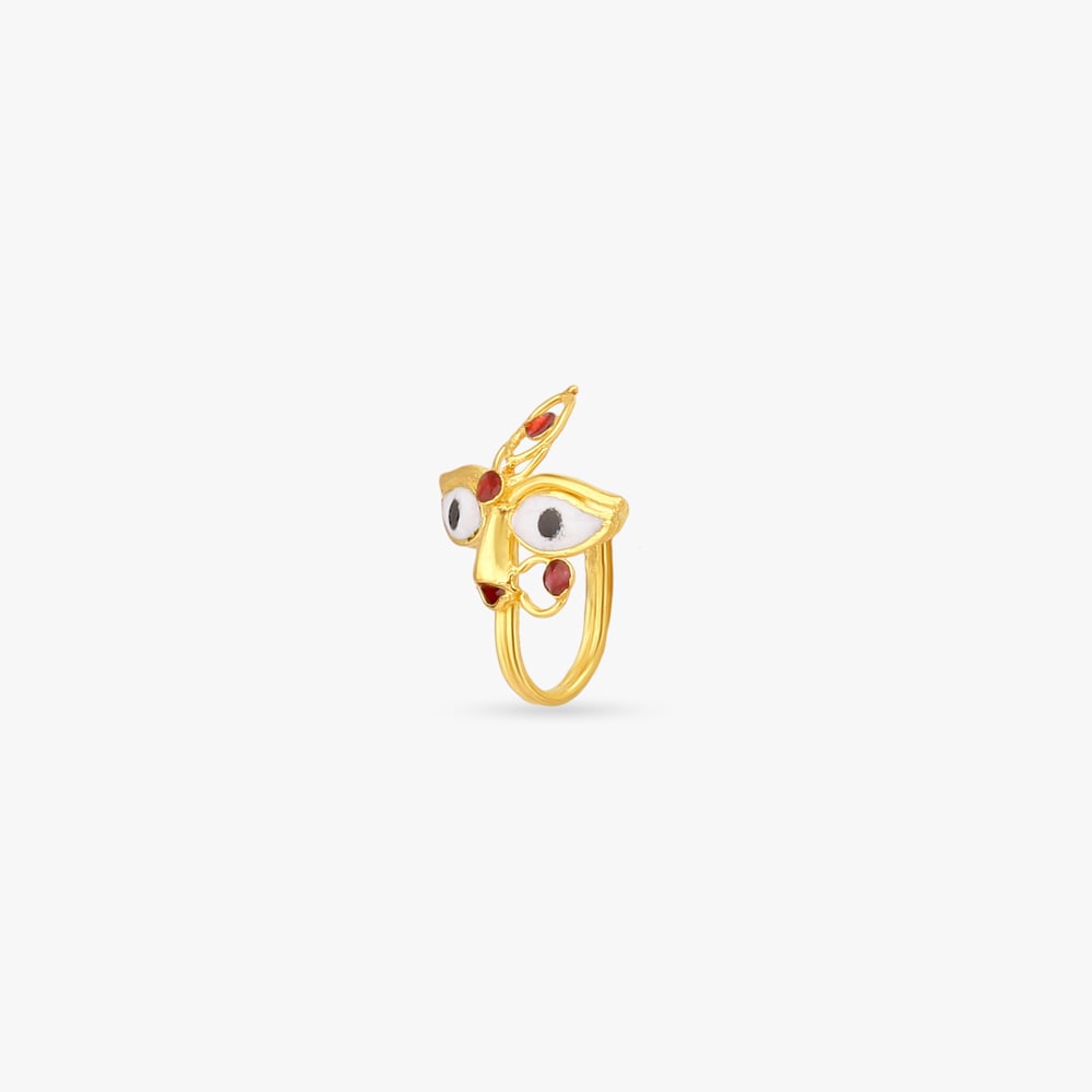 Divine Devi Gold Nose Pin,,hi-res image number null