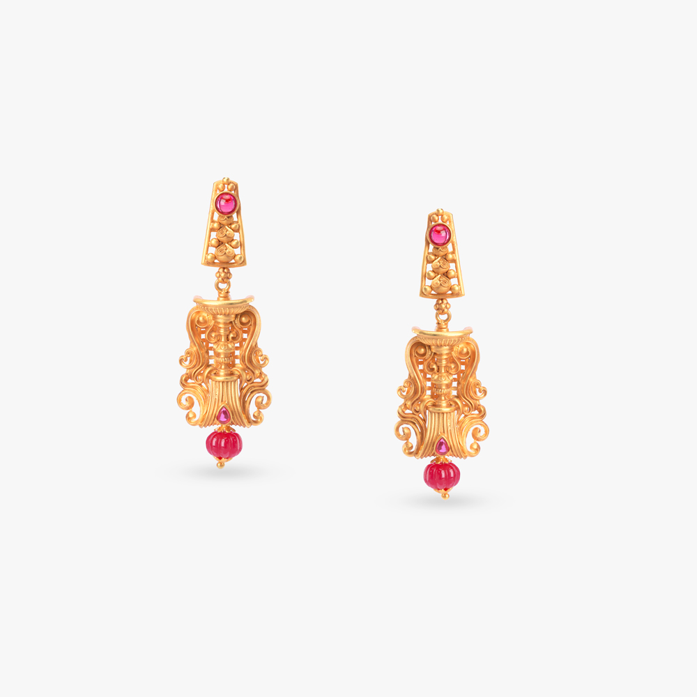 Vilakku Varnam Gold Necklace set,,hi-res image number null