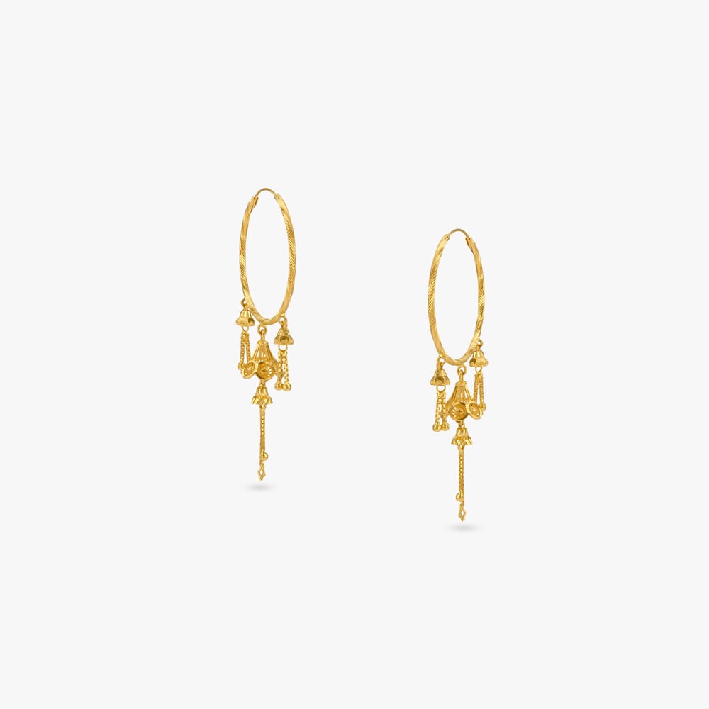 

Twilight Bells Gold Hoop Earrings