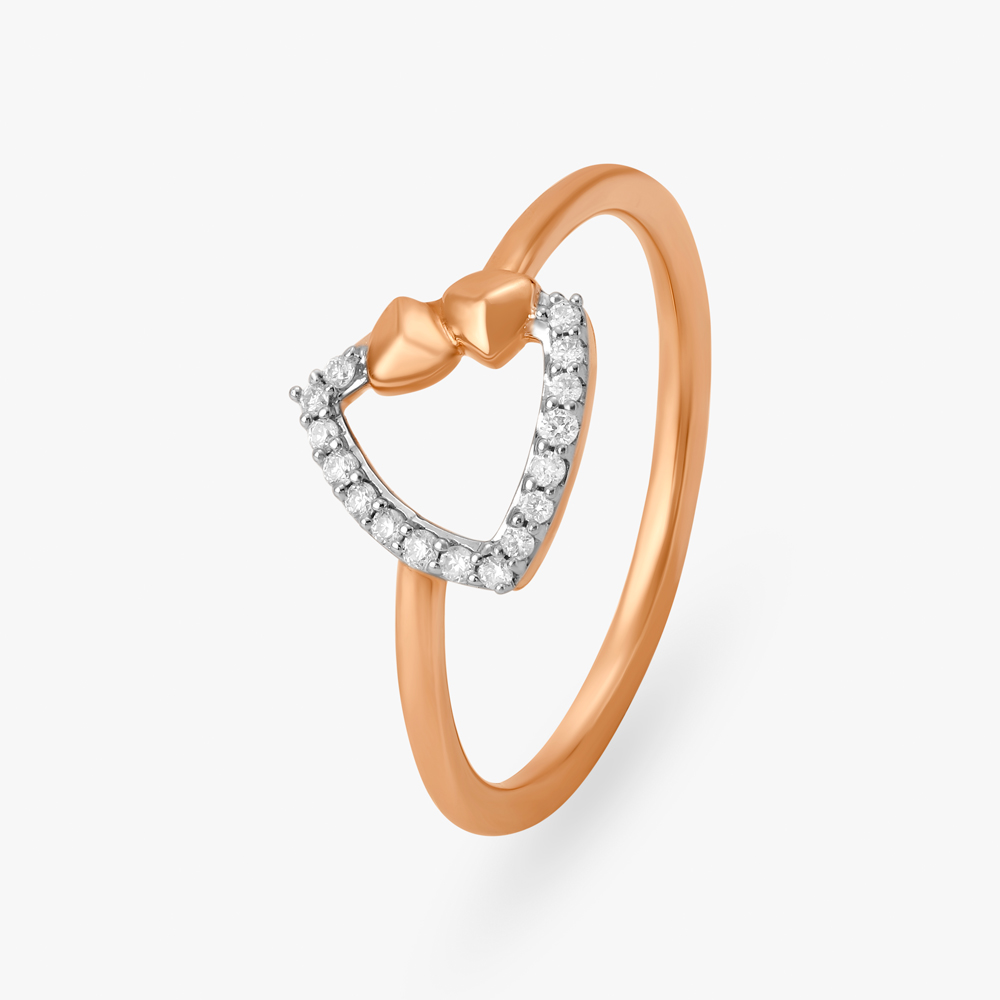 Curved Triangle Diamond Ring,,hi-res image number null
