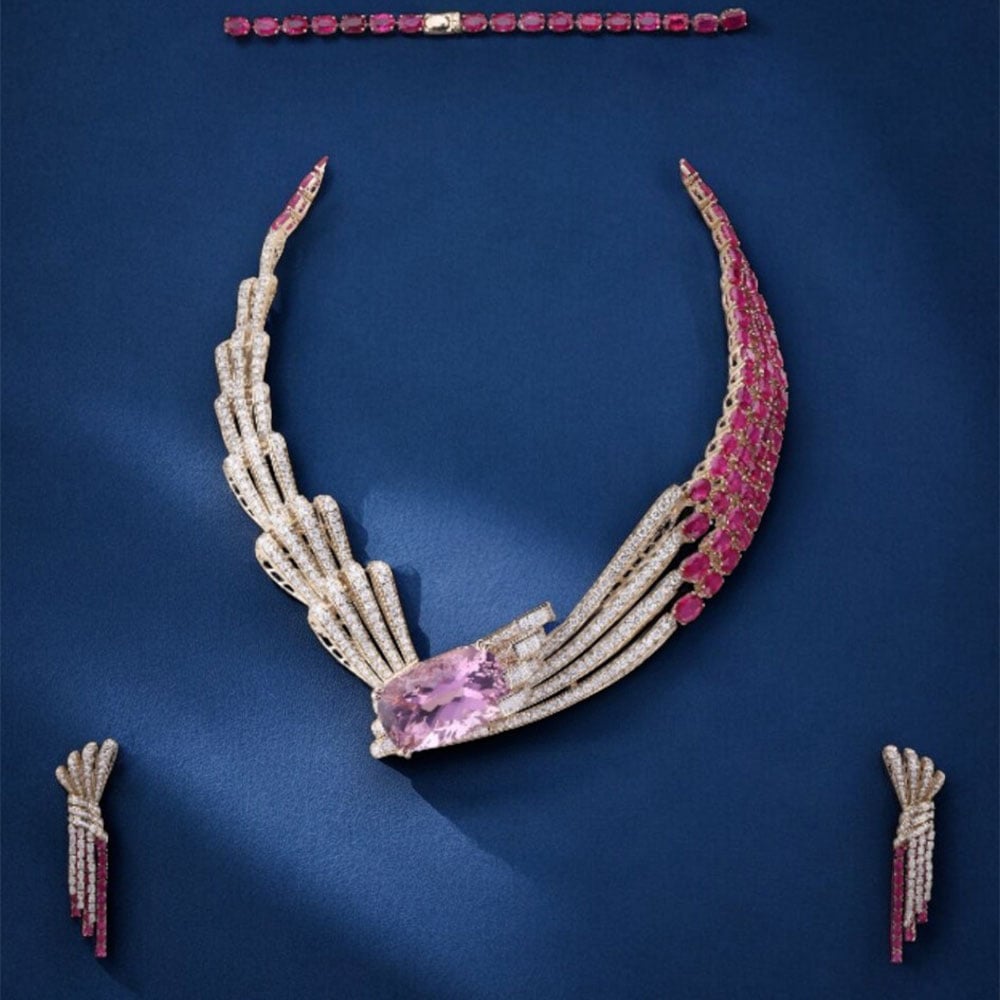 Comet Symphony Diamond Necklace Set,,hi-res image number null