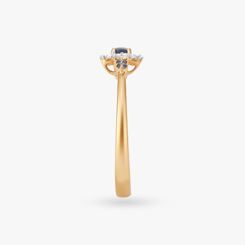 Midnight Blooms Diamond Finger Ring,,hi-res image number null