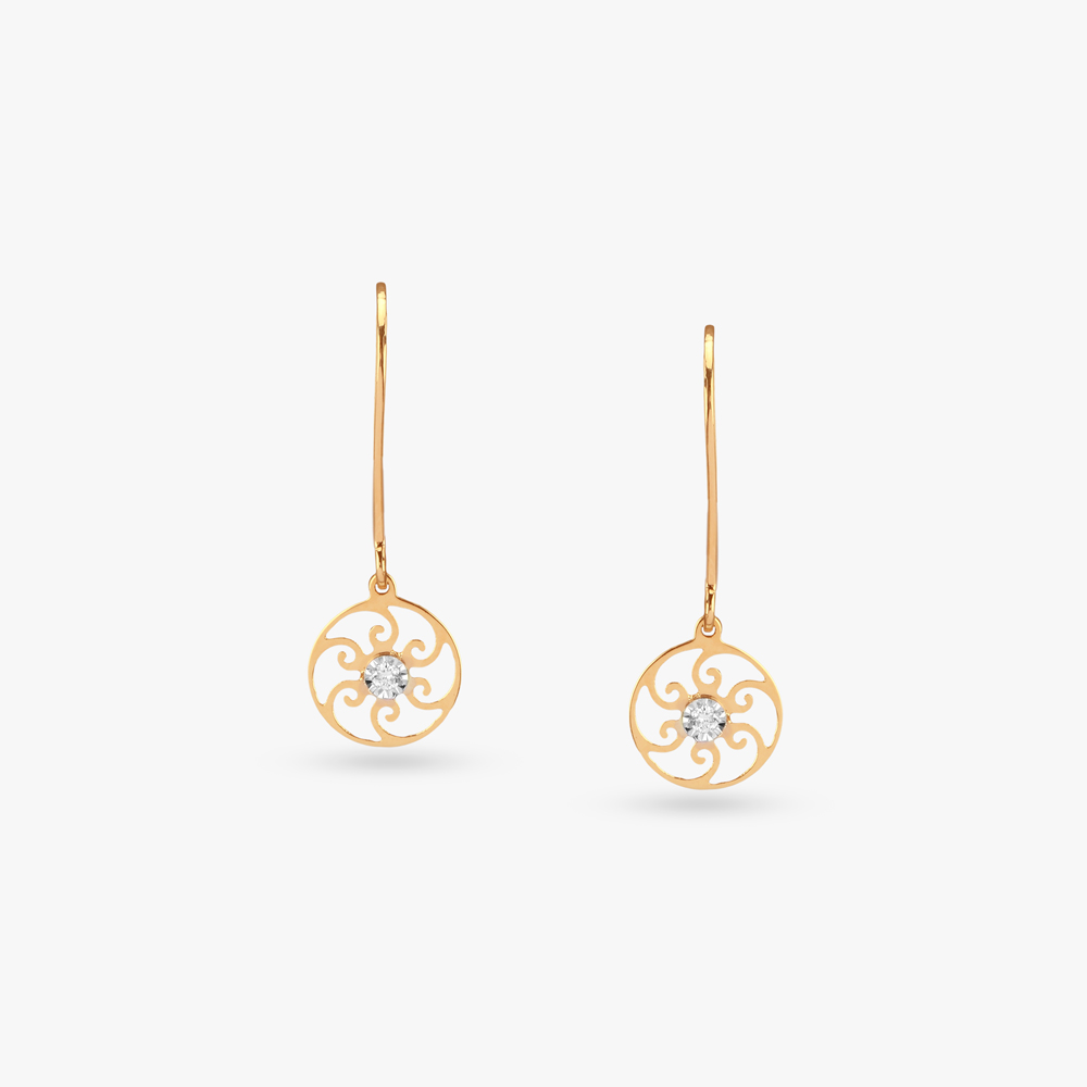 Little Twirl Diamond Hoop Earrings for Kids,,hi-res image number null