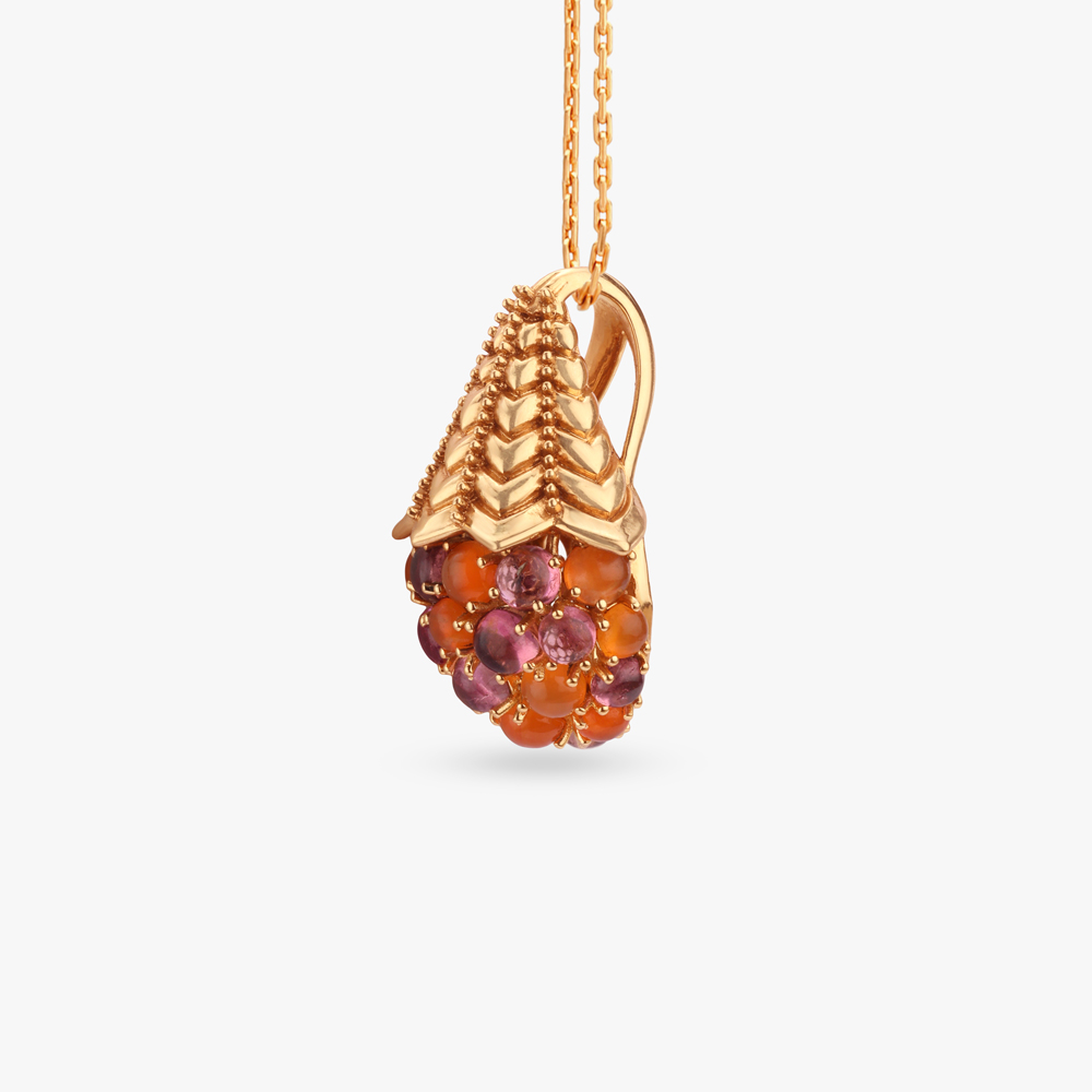 Vineyard Glow Gold Pendant and Earrings Set,,hi-res image number null