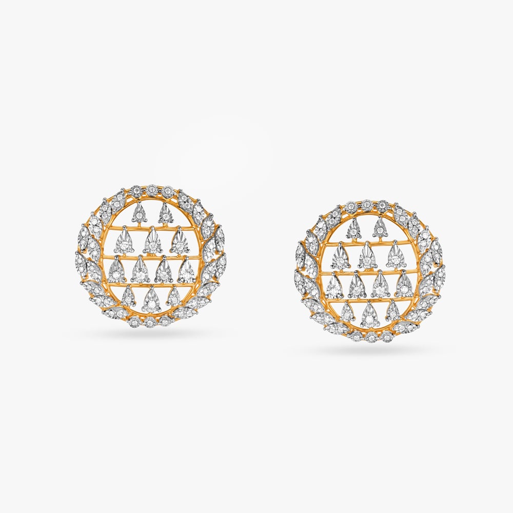 Shimmering Grid Diamond Pendant and Earrings Set,,hi-res image number null