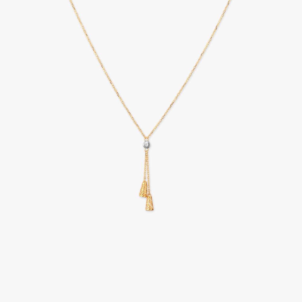 Geometric Tassel Gold Necklace,,hi-res image number null