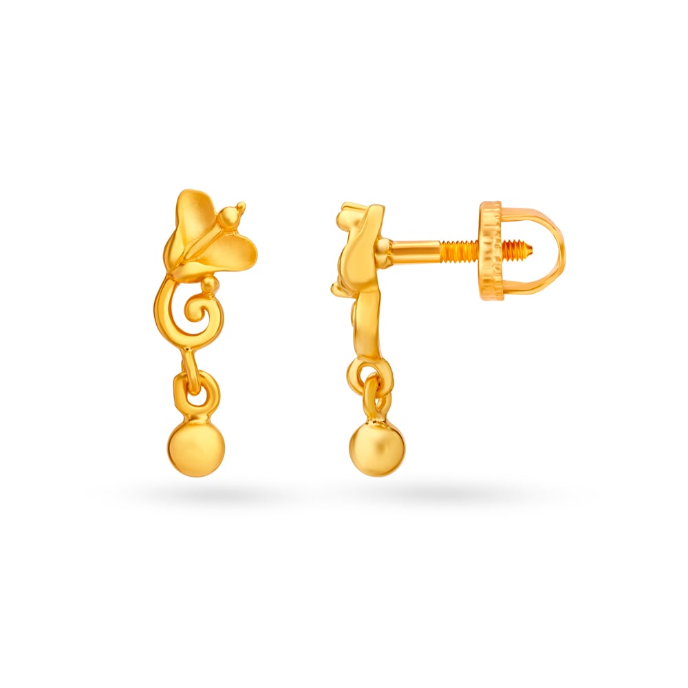 Delicate Floral Drop Earrings,,hi-res image number null