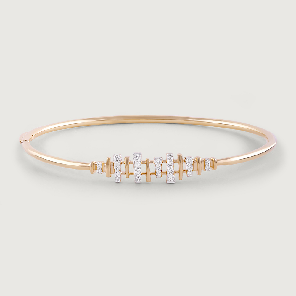 Luminous Connect Gold & Diamond Bangle,,hi-res image number null