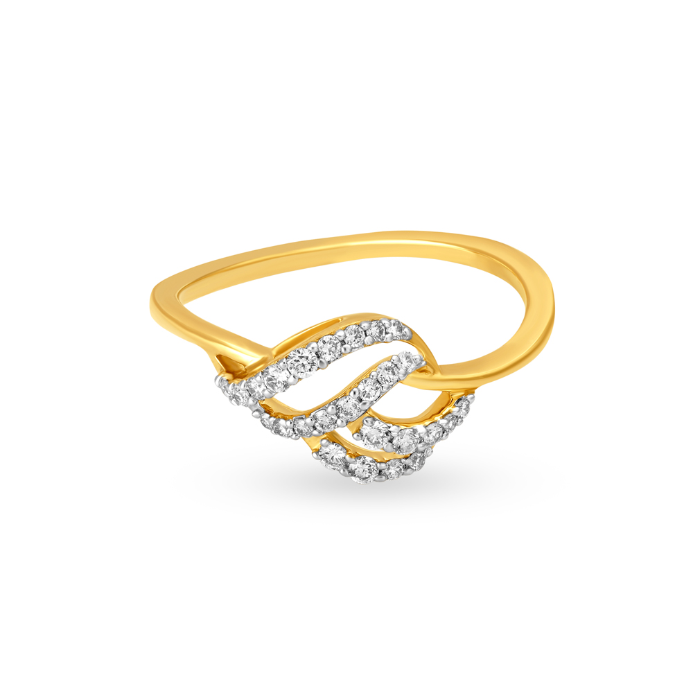 Twisted Diamond Finger Ring,,hi-res image number null