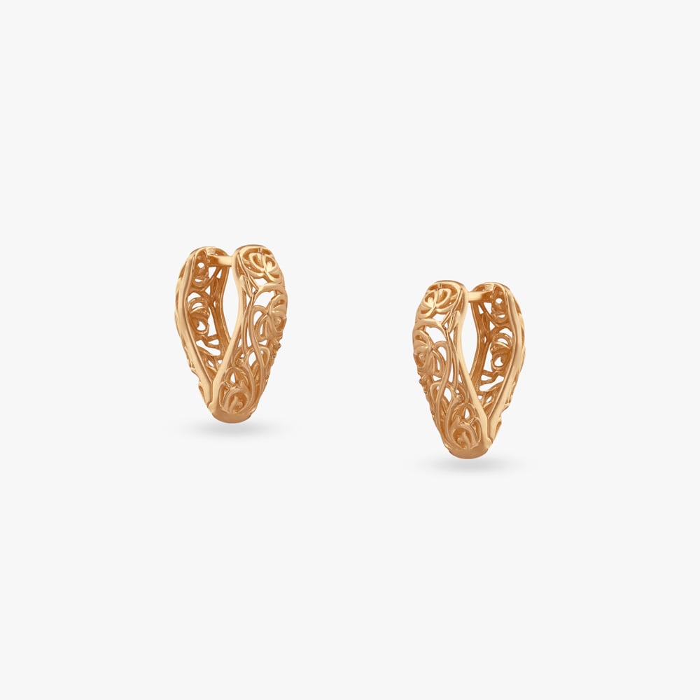 

Regal Swirl Gold Hoop Earrings